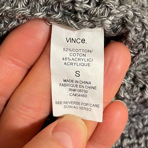 Vince Marled Grey Hand-Knit Sweater - Picture 9 of 14